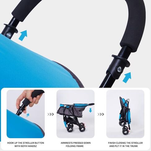 Foldable Jogger Pet Stroller with Weather Cover Storage Basket Pet Travel Carrier for S/M Dogs Cats up to 50lbs (Black) in Saudi Arabia