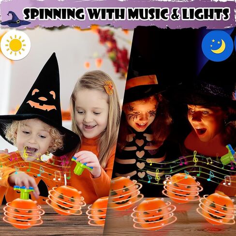 Easter Eggs Basket Stuffers Toys Gifts for Toddler Boys Girls,4 Pack Light up Spinning Tops with Music, Non Candy Easter Egg Hunt Party Favor Supplies Goodie Treat Bag Fillers Classroom Prize for Kids in Kuwait