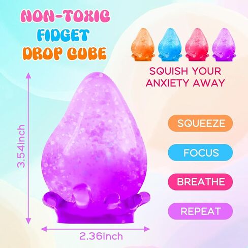 Fidget Cube Stress Relief, Anxiety Squishies, Ice Squishy Stress Cube, Sensory Toys for Kids with Autism, Calming Toys (1pack) in Saudi Arabia