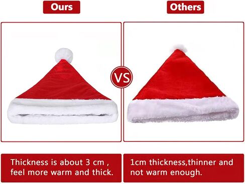 Santa Hat, Santa Hat for Kids, Unisex Velvet Comfort Green Christmas Hats Extra Thicken Classic Plush for Christmas New Year Festive Holiday Party Supplies in Saudi Arabia