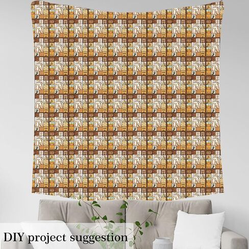 Feelyou Cute Highland Cow Fabric by The Yard 1 Yard Cartoon Animal Decorative Waterproof Outdoor Fabric Flower Floral Print Upholstery Fabric for Chairs Farm Zoo Garden Theme DIY Reupholstery Fabric in Kuwait