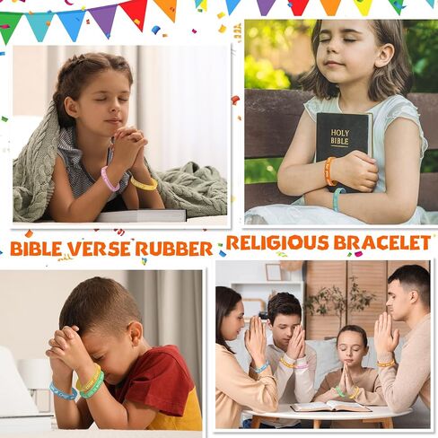 Gueevin 60 PCS Bible Verse Bracelets for Kids Christian Bracelets Bracelets يسوع معصمه Dedivation Devilital Moving Gifts Scholar Scholar Scholar (Classic Color) in Kuwait