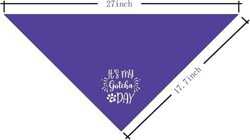It's My Gotcha Day Dog Bandana, Dog Bandana, Purple Pet Dog Scarf Accessories, Pet Dog Triangle Scarf, Funny Cute Dog Bandana, Dog Bandana for Small Medium Dogs, Dog Bandana Pet Scarf (M) in Kuwait