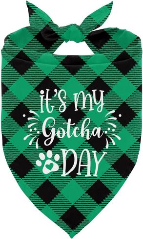 It's My Gotcha Day Dog Bandana, Dog Bandana, Purple Pet Dog Scarf Accessories, Pet Dog Triangle Scarf, Funny Cute Dog Bandana, Dog Bandana for Small Medium Dogs, Dog Bandana Pet Scarf (M) in Kuwait