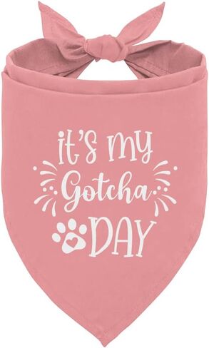 It's My Gotcha Day Dog Bandana, Dog Bandana, Purple Pet Dog Scarf Accessories, Pet Dog Triangle Scarf, Funny Cute Dog Bandana, Dog Bandana for Small Medium Dogs, Dog Bandana Pet Scarf (M) in Kuwait