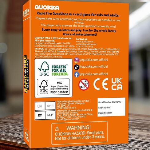 بطاقات Quokka Icebreaker مع 500+ سؤال - لعبة بطاقات محادثة عائلية للبالغين - كسر لعبة Ice Family Game للأطفال 8-12 - مثالية للعائلة أو لعبة البالغين. in Kuwait