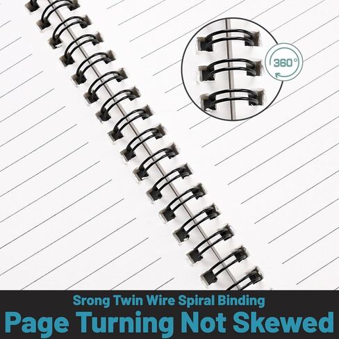GINCEVHY Spiral Notebook, 4 Pack 8" x 5.6" A5 Softcover 8mm Ruled Spiral Notebooks with 4 Colors, 70GSM Thick Paper, 80 Sheets -160 Pages Per Spiral Notebook Journal for Work,Study and Notes in Saudi Arabia