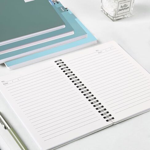 GINCEVHY Spiral Notebook, 4 Pack 8" x 5.6" A5 Softcover 8mm Ruled Spiral Notebooks with 4 Colors, 70GSM Thick Paper, 80 Sheets -160 Pages Per Spiral Notebook Journal for Work,Study and Notes in Saudi Arabia