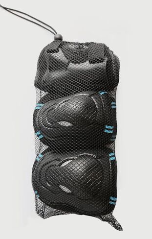 Skateboard/Skate Protection Pads Set with Helmet-SymbolLife Helmet with 6pcs Elbow Knee Wrist Pads for Kids Youths BMX/Cycling/Rollerblading for Head M (20.5-22.4 inch) Black in Kuwait