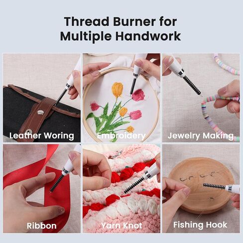 Thread Burner, USB Rechargeable Thread Zapper with LCD Display, Burn and Melt Easily, Cautery Pen for Beading, Weaving, Sewing, Leather & Jewelry Making in Saudi Arabia