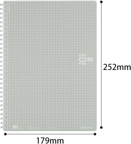 دفتر كوكويو الحلزوني الرسم البياني ، 8.3 '' x 5.8 'مجلة Business Journal A5 Soft Ring مع شبكة 5 مم محكم ، 80 ورقة مثقبة ، دفتر Sliver 1 Notebor ، ملاحظة خذ للعمل. استيراد اليابان (SU-SV338S5-C) in Kuwait