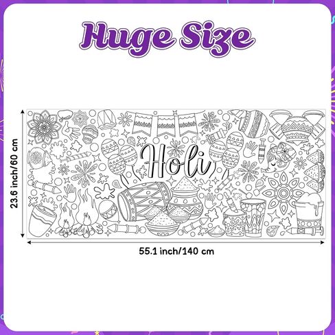 Dvbonike Jumbo Mandala Coloring Poster Giant Flower DIY Drawing Paper Craft in Kuwait