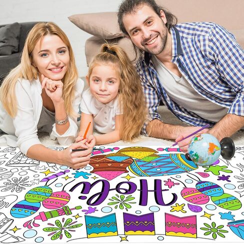 Dvbonike Jumbo Mandala Coloring Poster Giant Flower DIY Drawing Paper Craft in Kuwait