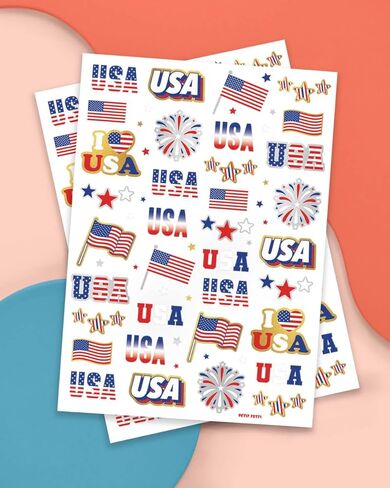 xo, Fetti Fourth of July Decorations Tattoos - 34 styles | Red White and Blue Party Supplies, 4th of July, USA Flag, Memorial Day, Independence Day, Labor Day in Kuwait