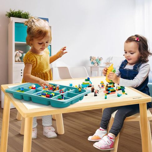 Beright Storage Tray with Compartments, Compatible with Beright Sensory Table, Stackable Plastic Storage Bins, Children Storage Box for Building Blocks, Toy, Craft, Tool, White in Saudi Arabia