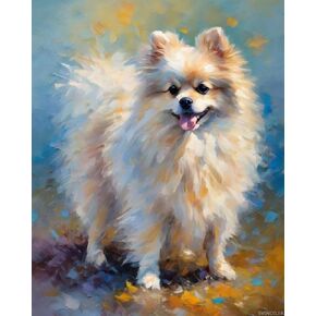Svinoiler Dog Art Paint بأرقام للمبتدئين للبالغين ، الطلاء البوميري بواسطة مجموعات الأرقام على القماش ، 40x50 سم ، بدون إطار