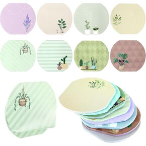 8 Pcs Cute Plant Theme Sticky Note Pads, 4×3.6" Plant Theme Fishbowl Note Pad, 50 Sheets Each, Colorful Plant Design for Office & Home