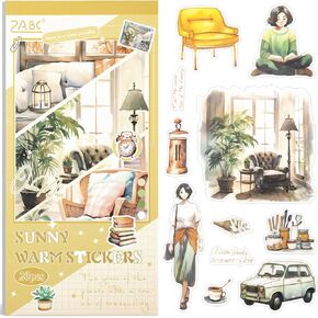 Sunshine Series Sticker Scrapbooking Supplies لـ Junk Journal ، 20 ورقة ملصقات للحيوانات الأليفة-ملصقات مجلة عتيقة ، كتاب Sticker Book Feephemera Pre Cut (TZ-007-006)