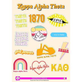 Sorority Shop - Kappa Alpha Theta - Sticker Sheet - Girl Power