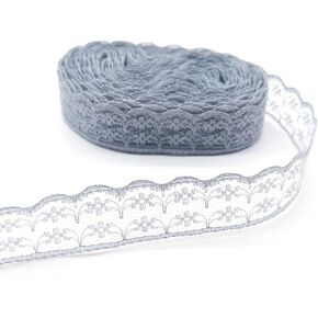 50Yards Lace Ribbon Roll Floral Lace Trim Webbing Fabric 7/8 inch Width for DIY Jewelry Making Craft Clothes Accessories Gift Wrapping (White)