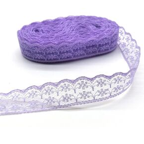 50 Yards Lace Ribbon Roll Floral Lace Trim Fabbing Fabric 7/8 Inch عرض للمجوهرات DIY صنع ملحقات ملحقات الملابس الحرفية غلاف الهدية (أبيض)