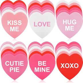 Fuutreo 90 Pcs 90 Pcs 6 Inch Large Heart Cutouts Paper Valentine's Day Conversation Cutouts Assorted Color Heart Shapes Card Double Sided Paper Craft Decor for Bulletin Board (Pink Gradient)
