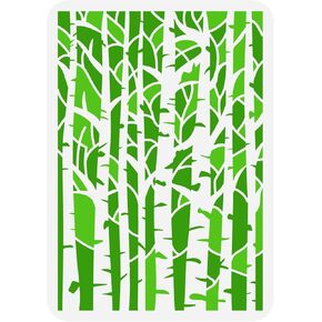 FINGERINSPIRE White Birch Painting Stencil 8.3x11.7inch Reusable Tree Trunks Pattern Drawing Template DIY Art Plants Tree Decoration Stencil for Painting on Wood, Wall, Paper and Furniture