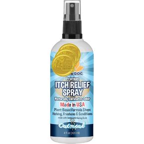 Bodhi Dog Itch Relief Spray - Natural Relief for Dry, Itchy, Allergic, or Bug-Bitten Skin - Safe for Dogs & Cats - Soothing Oatmeal Formula - Made in USA (Oatmeal, 8 Fl Oz)