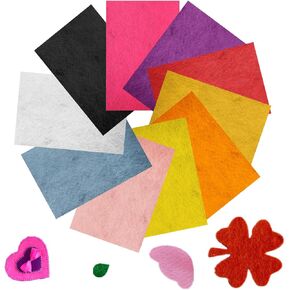 10 Pcs White Felt Sheets, 11.8"x7.87" Soft Felt Sheets Fabric for Crafts, Christmas Fabric Felt for DIY Patchwork Sewing School Projects Decoration(White)
