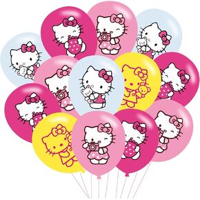 40pcs Pink Cats Birthday Party Balloons for Pink Cats Themed Birthday Party Decorations Supplies - 12 Inch