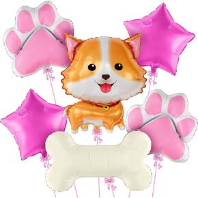 KatchOn, Dog Balloon for Puppy Party - 28 Inch, Pack of 6 | Paw Balloons, Puppy Birthday Decorations | Puppy Balloons for Birthday Party, Dog Birthday Party Supplies | Dog Balloons, Puppy Decorations