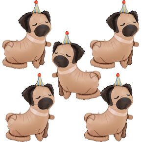 5Pcs Dog Birthday Balloons Dachshund Shaped Puppy Dogs Foil Mylar Balloons for Pet Puppy Dog Animal Birthday Lets Pawty Themed Pet Party Decoration Supplies in Kuwait