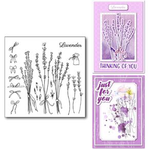 Arrietty DIY Lavender Flowers Leaves Stamp Rubber Clear Stamp/Seal Scrapbook Decorative Card Making Clear Stamps