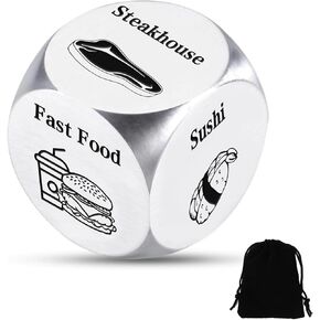 Easter Basket Stuffers For Adults，Birthday Gifts For Him Her, Gifts For Women Men, Anniversary Steel Food Decision Dice Couple Gifts Girlfriend Boyfriend Valentines Day Christmas Birthday Wedding Gift
