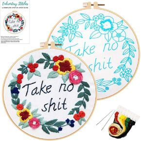 Artilife Embroidery Kit Cross Stitch Kit for Adults with Pattern Embroidery Hoop Thread Floss Craft Project