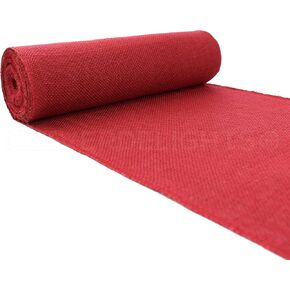 CleverDelights 12" Premium Burlap Roll - 10 Yards - Red - No-Fray Finished Edges - Natural Jute Burlap Fabric