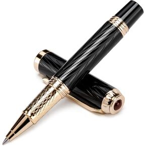 Mini Pocket Roller Ball Pen مع الانتهاء من الذهب 24K الحقيقي ، لطيف Fancy EDC أقلام كولر للكتابة للكتابة أخذ توقيع ، هدايا قلم جيدة التخرج عيد ميلاد عيد الميلاد