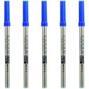 Cross Gel Rollerball Pen Refill (Blue/Slim, 5-Pack) Bundle (5 Items)