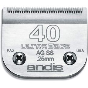 Andis 64084 Carbon-Infused Steel UltraEdge Dog Clipper Blade, Size-40, 1/100-Inch Cut Length