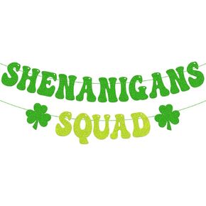 شنيغانس فرقة لافتة هابي سانت باتريك ديكورات لاكي شامروك الأيرلندية موضوع القديس باتريكز ديكور اللمعان اللوازم الحزب الأخضر تجميعها قبل التجميع in Kuwait