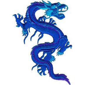 C&D Visionary Application Royal Blue Dragon Patch, 2"