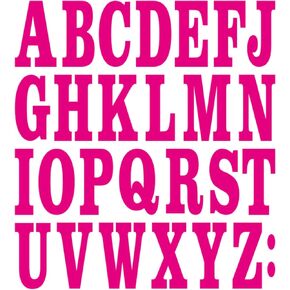 4set 2 Inch Vinyl Iron on Letters Heat Transfer Letters Alphabets for Clothing T-Shirt Bag（Hot Pink）…