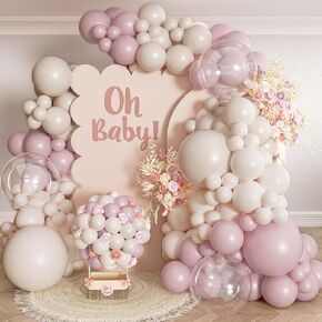 Dusty Blue Balloons Garland Arch Kit 139Pcs Fog Blue White Sand Balloons for Baby Shower Birthday Bear Theme Wedding Bride Anniversary Gender Reveal Party Decorations for Boy Girl Adult