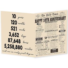 YiKaLus Large 25th Anniversary Card for Couples, Retro 25 Years Wedding Aday Gift Ideas for Him Her, Unique Silver Aday Gifts for Husband Wife