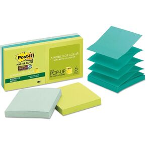 Post-it Pop-up Notes Super Sticky Pop-up Recycled Notes in Tropic Breeze Colors