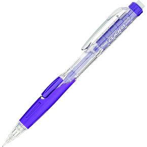 Pentel Twist-Erase CLICK Mechanical Pencil (0.5mm) Transparent Violet Barrel, Box of 12 (PD275TV)