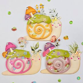 Kscraft Snail Shaker Cutting Cutting Stencils for Diy Scrapbooking Devinative Devosing Diy Paper Card