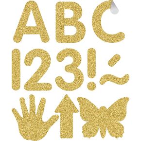 Teacher Created Resources Gold Glitz 2" Classic Self-Adhesive Letters Uppercase (TCR9648)