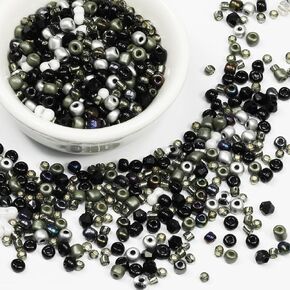 100g Mix Glass Seed Tube Bugle Beads, 3800+pcs Bulk Spacer Multi Size 2-6mm Glass Beads Kit for Jewelry Making DIY Craft Bracelets Necklace Earring Making (Red Mixed)