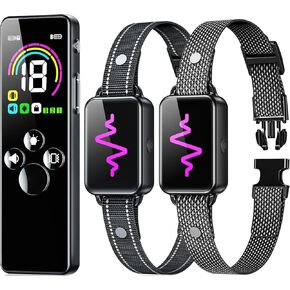 Dog Shock Collar 2 Pack Rechargeable Dog Training Collar with Remote Shock Collars for 2 Dogs, IP67 Waterproof, e Collar for Large Medium Small Dogs E Collar for Dogs with 4 Modes